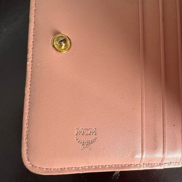 MCM Mini Rabbit Zip Around Wallet in Visetos Beige - Picture 8 of 10